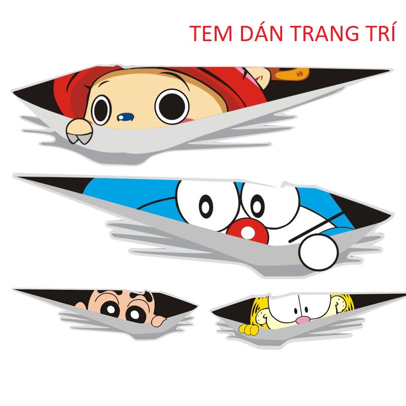 Đề can dán xe ( PK168) Hình dán ô tô che vết xước