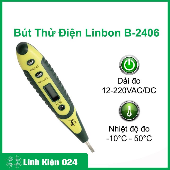 Bút thử điện linbon lb-2406 12-250v hiển thị lcd kiểm tra an toàn, tiện lợi