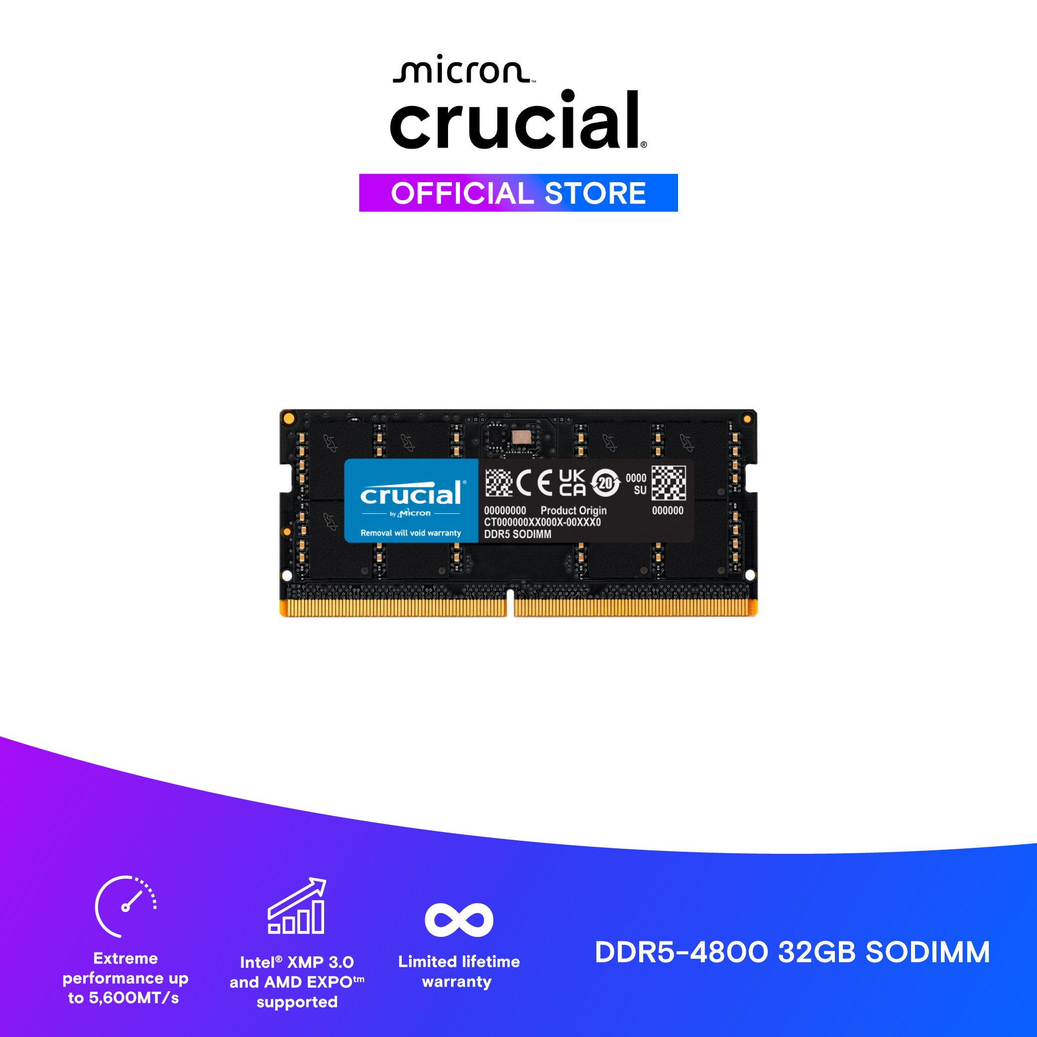 Shop Crucial Ddr5 32gb 4800 at Better Price Online | Lazada Singapore