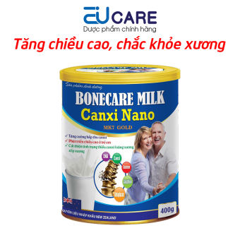 Sữa bột bổ xương khớp Boncare Milk Canxi Nano MK7 canxi tăng chiều cao chắc khỏe xương khớp - Hộp 400g