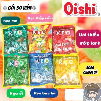 Kẹo Oishi gói 90g vị Ổi / Bạc Hà / Me / Soda Chanh Đá / Thập cẩm / Vải thiều ướp lạnh