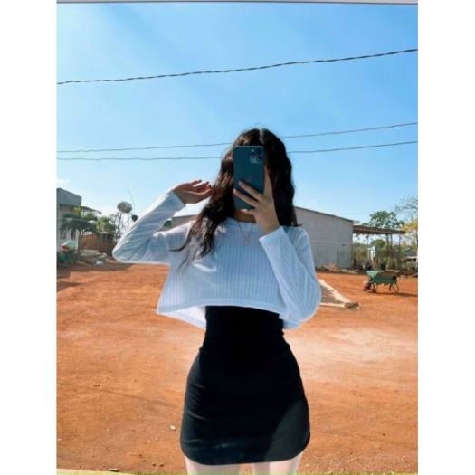 Set đầm body 2 món thun gân chất đẹp