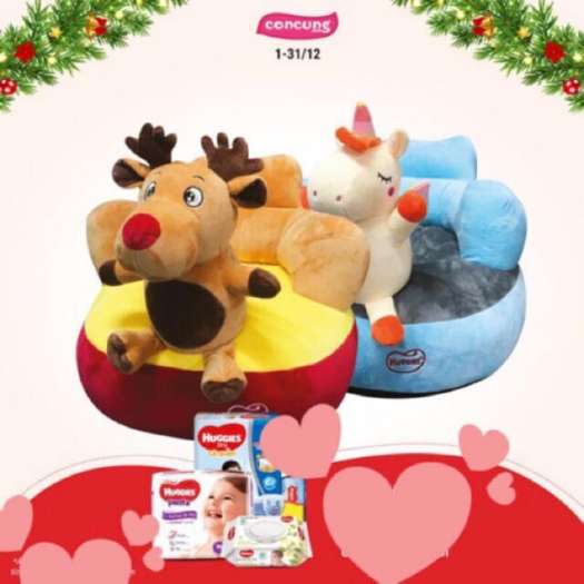 ►∏  GHẾ BÔNG SOFA TẬP NGỒI CHO BÉ - HÀNG KHUYẾN MÃI CÁC HÃNG: HUGGIES CONCUNG