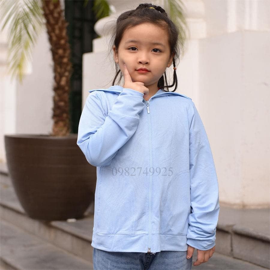 Áo chống nắng thông hơi trẻ em dáng ngắn