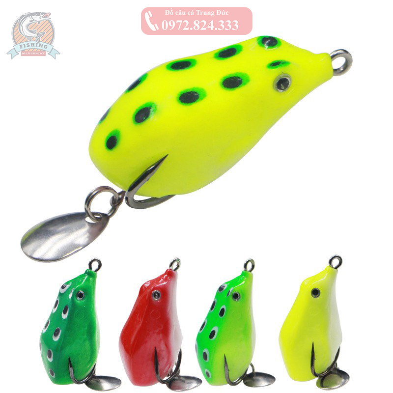 Mồi giả câu lure cá lóc, nhái hơi Tini Frog giá rẻ siêu nhạy