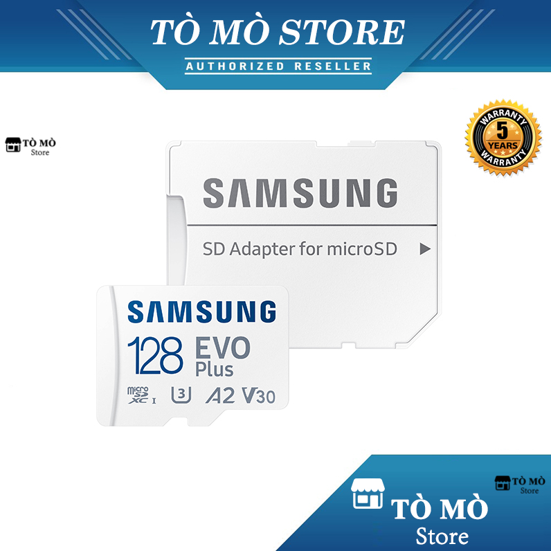 Thẻ nhớ microsd samsung evo plus 128gb 4k u3 + adapter - bảo hành 5 năm
