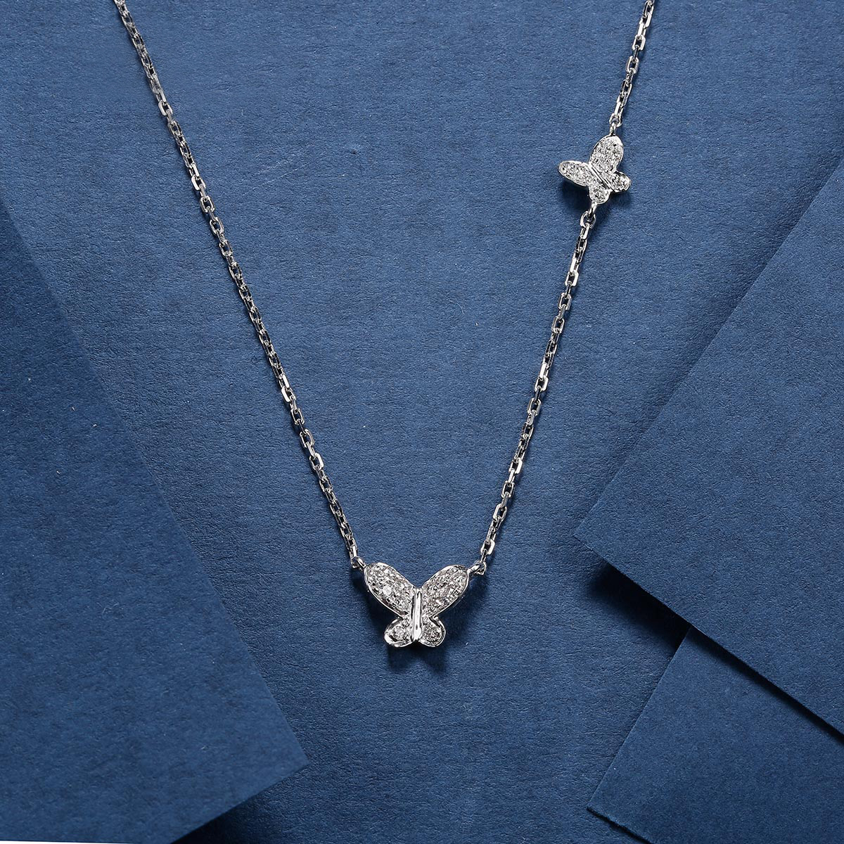 Rio Diamonds Terish Diamond Necklace 18K White Gold · v7