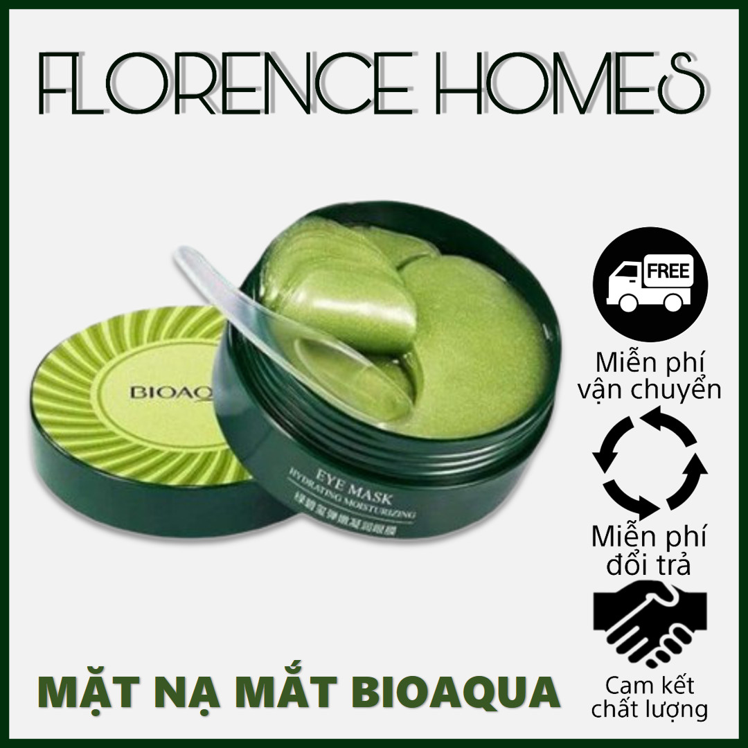 Mặt nạ dưỡng mắt mờ thâm quầng mask mắt bioaqua tảo biển màu xanh