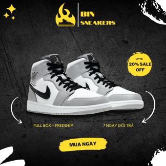 Giày Jordan JD1 cổ cao màu ghi xám chuẩn 11 Full Box - Giày thể thao sneaker nam nữ Jordan cao cổ Jd1 đi học đi chơi