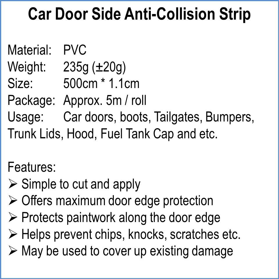 5m Car Anti Collision Side Door Edge Guard Rubber Bumper