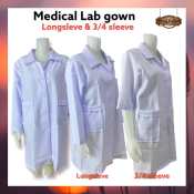 medical lab gown laboratory gown for unisex all white