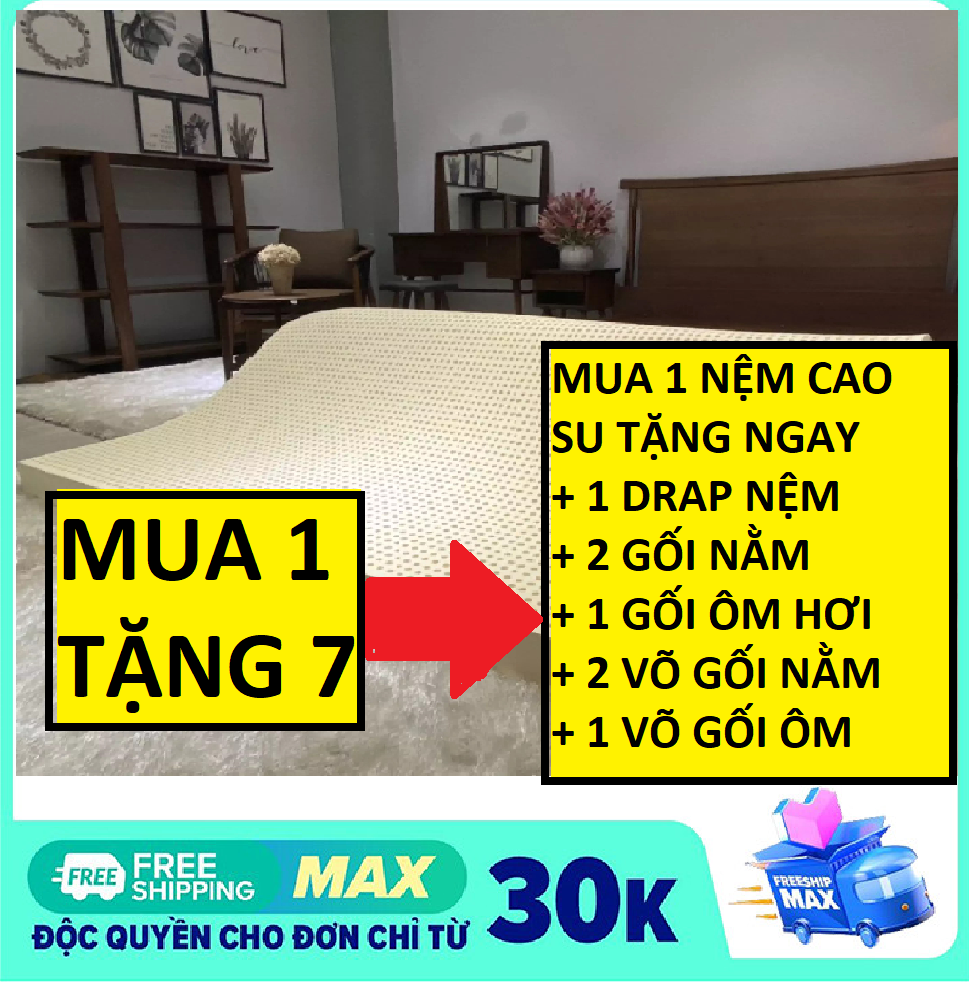 Sale sốc_mua 1 nhận 8_đủ kích thước_ _nệm cao su non american hàng cao cấp chính hãng