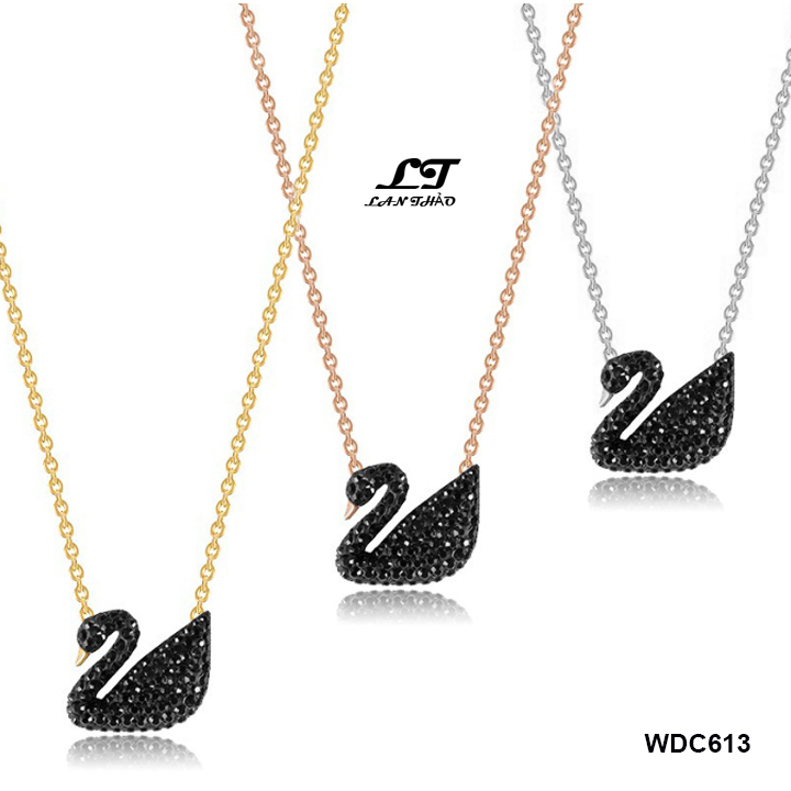 Dây chuyền titan thiên nga đen ver2 WDC613 Không đen không gỉ sét