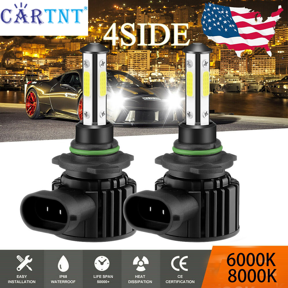 2 Chiếc Bóng Đèn Pha Xe Hơi Siêu Sáng CarTnT Đèn Pha LED H9 HB3 9005 HB4 9006 H11 H8 100W 20000LM 6000K 12V 8000K