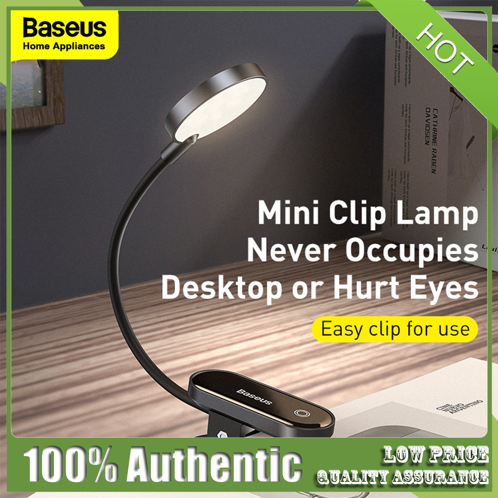 Baseus Clip-on Reading Desk Lamp LED Night Light Eye Protection for