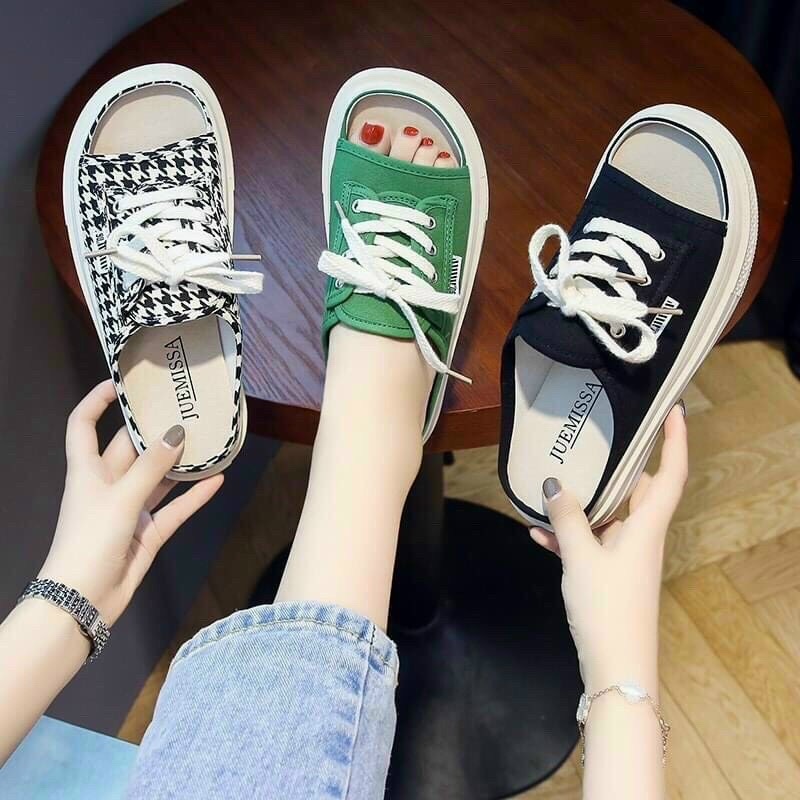 Giày sục nữ ❤ giày đế bằng đạp gót mũi thủng cute hottrend 2022.