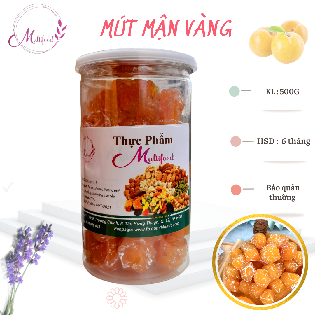 500g mứt mận vàng hà nội - multifoods