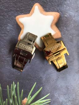 KHÓA BƯỚM KHẮC LOGO CITIZEN DÀNH CHO DÂY DA ĐỒNG HỒ - MUA THEO SIZE KHÓA