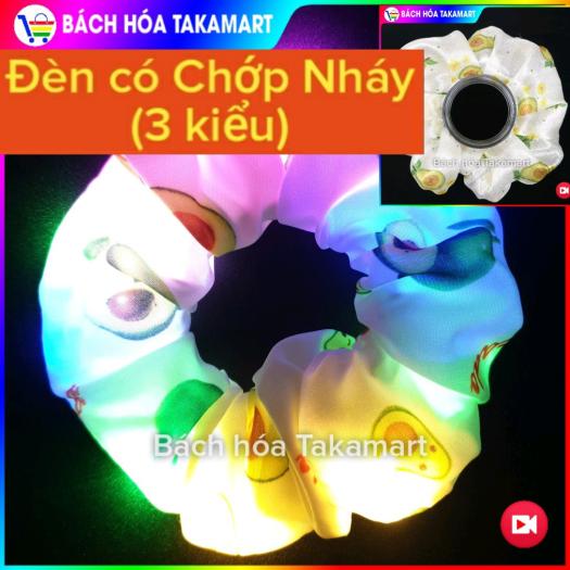 [Video 42 mẫu Hot Trend] Cột tóc đèn Led siêu phát sáng Scrunchies đèn Led 3 kiểu nhấp nháy Led đom đóm crunchies cột tóc phát sáng dây buộc tóc phát sáng cột tóc scrunchies galaxy dây buộc tóc đồ cột tóc rẻ - Bách hóa Takamart