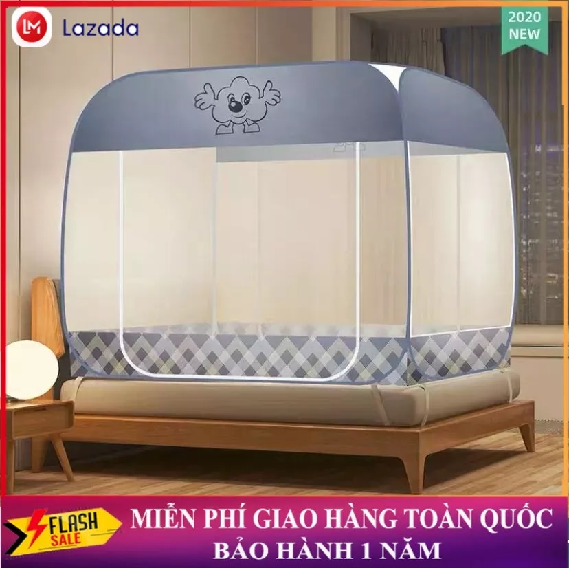 Mùng Chụp Tự Bung Loại Tốt 1m8x2m, Màn Chống Muỗi Thông Minh, Hiệu Quả, Thiết kế tự bung, Xếp Gọn Dễ Dàng Sử Dụng Tiện Lợi.
