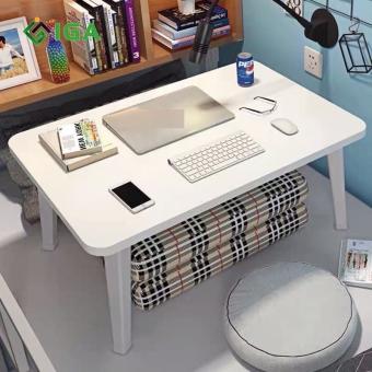 Bàn học gấp gọn mini mặt gỗ chân nhựa thông minh ngồi bệt để giường laptop xếp gọn dành cho học sinh, sinh viên