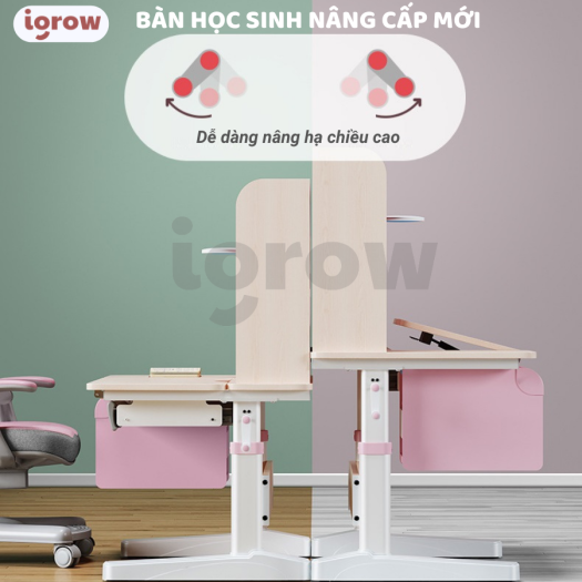 Bộ bàn học sinh cao cấp CHỐNG CẬN cho bé mọi lứa tuổi, thương hiệu Igrow