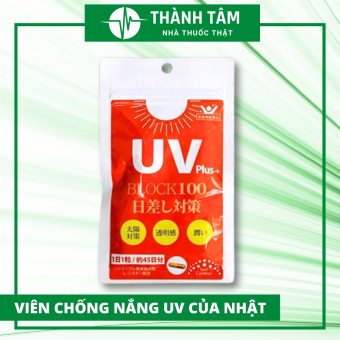 Viên uống chống nắng UV Fine Japan, viên chống nắng UV Plus+ Block 100 của Nhật