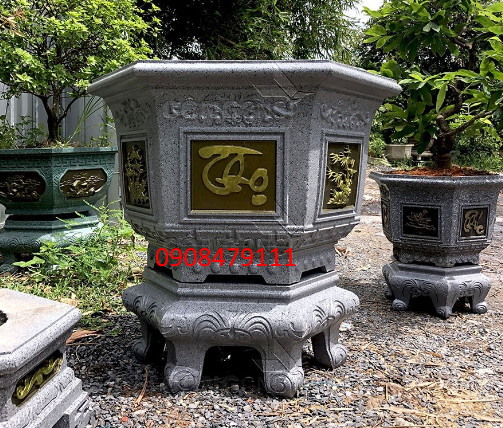 Khuôn đúc chậu cảnh ABS lục giác 70 và chân đôn quỳ.