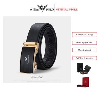 Thắt lưng nam ,dây lưng nam , thắt lưng da , dây nịt nam da bò , dùng khóa tự động  WILLIAMPOLO  POLO21327P
