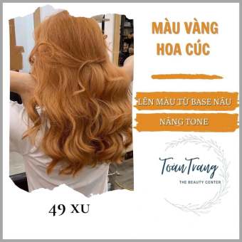 Thuốc Nhuộm Tóc tại nhà màu VÀNG HOA CÚC tặng kèm oxy và gang tay(SALE)