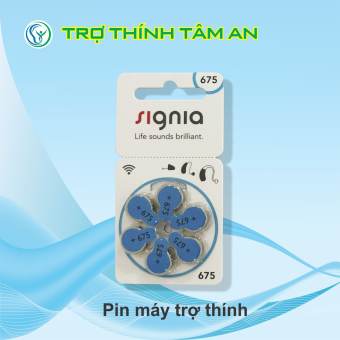 Pin trợ thính Signia 675 - hàng chính hãng, dùng cho máy trợ thính ngoắc sau tai công suất SP