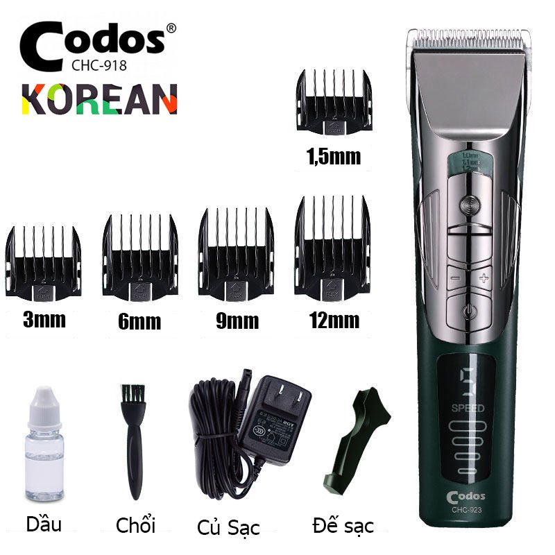Tông đơ cắt tóc Codos 923 lưỡi sứ sắc bén máy êm QPQ