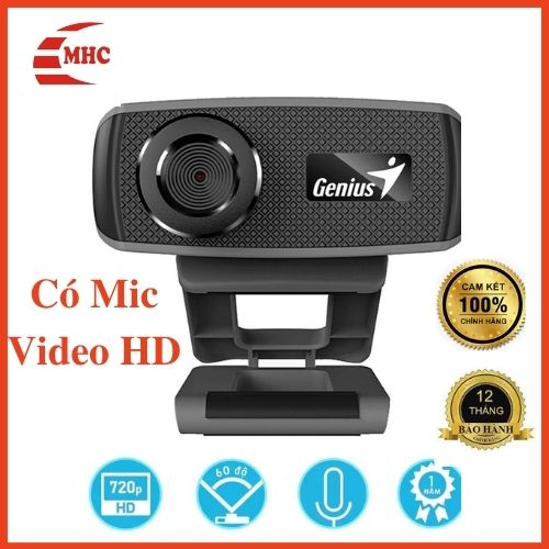 Webcam giá rẻ genius 720p facecam 1000X V2 - Chính hãng, bảo hành 12 tháng