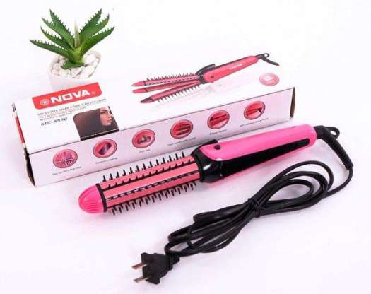 Máy duỗi tóc 3 in 1 Nova - máy uốn duỗi tóc mi - máy uốn duỗi bấm tóc - Máy duỗi tóc mini - Uốn Tóc Làm Xoăn Tóc