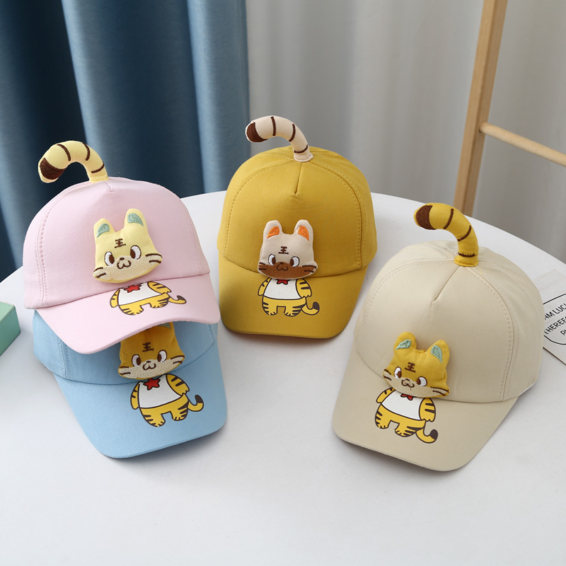 Mũ nón lưỡi trai trẻ em hình con hổ cho bé trai bé gái 3-5 tuổi