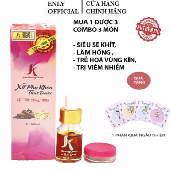 Xịt Phụ Khoa Thảo Dược Hồng Khít Kháng Viêm Kèm Serum+Tặng Hồng Ti Môi Hiệu quả sau 12 Tuần Chai 100ml