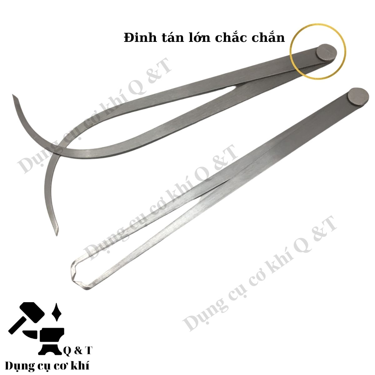 Compa cơ khí , Compa đong đo đường kính trong ngoài của vật liệu bộ 2 cây