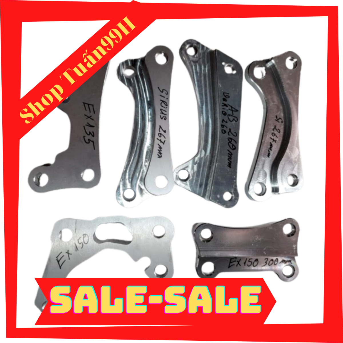 Bát nhôm CNC gắn heo dầu xài đĩa Size 260-267-290mm