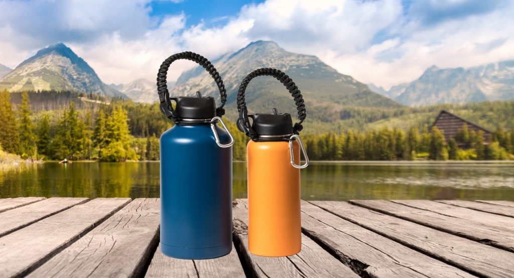 Gearproz Paracord Handle for Hydro Flask - Also Compatible with Iron Flask, Thermoflask, Takeya 12 to 40 oz Water Bottles - Accessories with