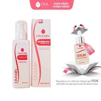 Kem tẩy lông OvaMin - triệt lông chân, tay, bikini, vùng kín, an toàn và không gây kích ứng da, 100ml