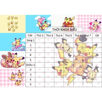 combo 2 thời Khoá Biểu pikachu TKB24 A5