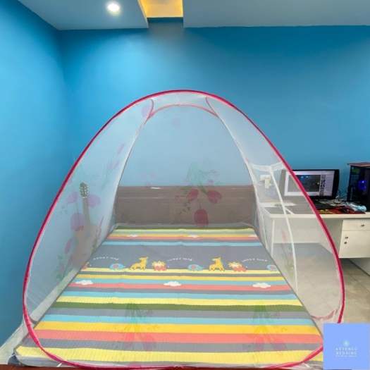 Màn chụp tự bung, mùng chụp di động chống muỗi hiệu quả kèm túi đựng màn đủ size Rộng ( 1m2-1m6-1m8-2m2 ) Dài 2m