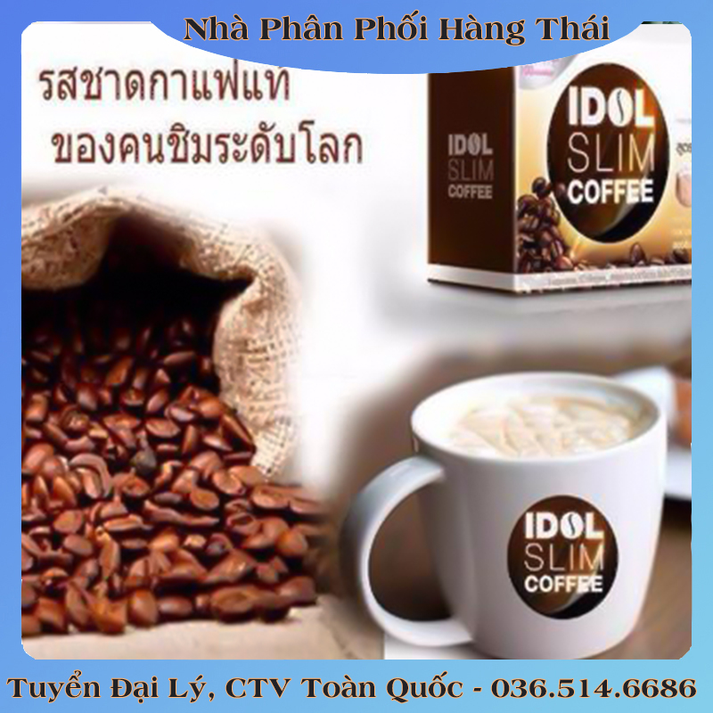 Cà phê giảm cân idol slim coffee thái lan dạng gói/ viên - hàng thái giá sỉ