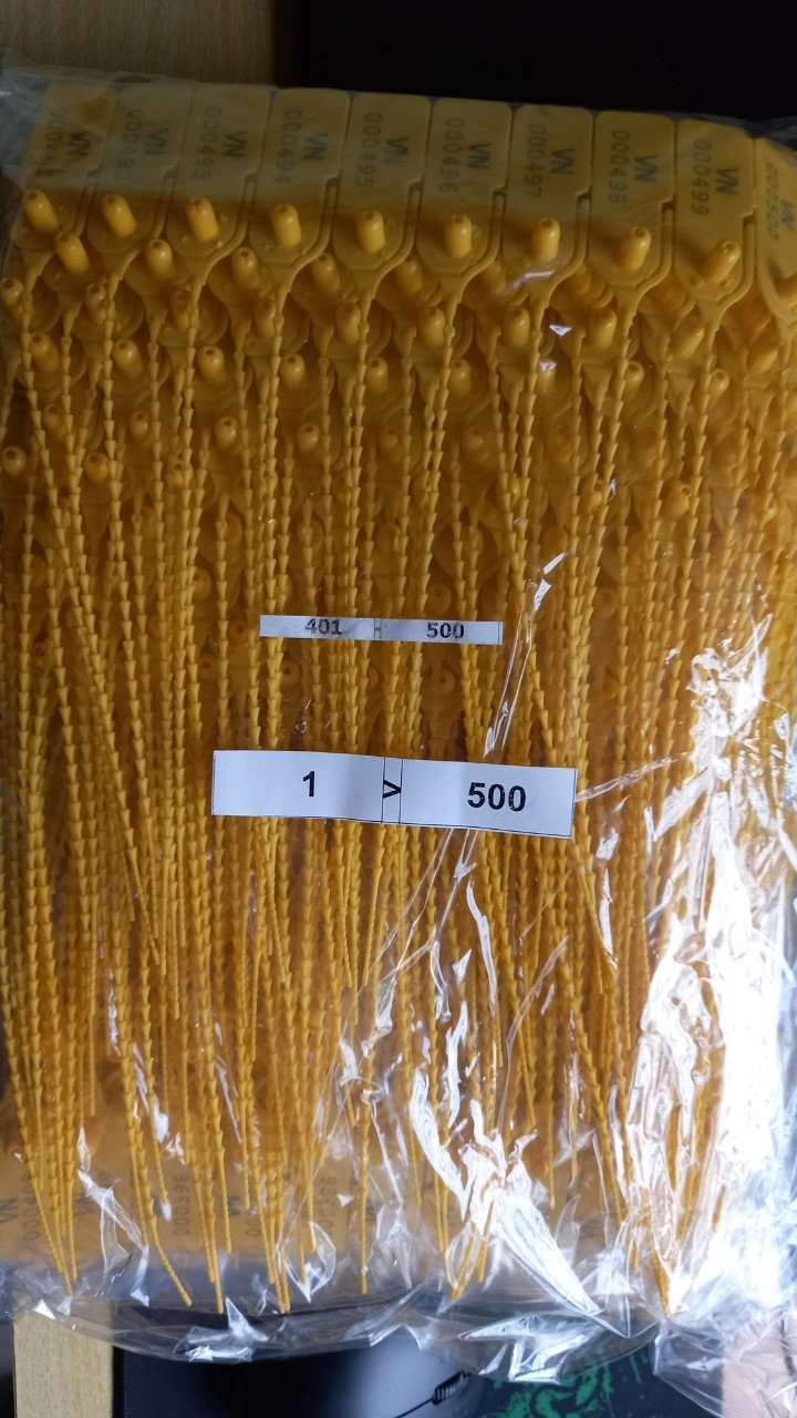 Seal khóa niêm phong kẹp chì dây rút nhựa đốt trúc 100 chiếc dài 310mm