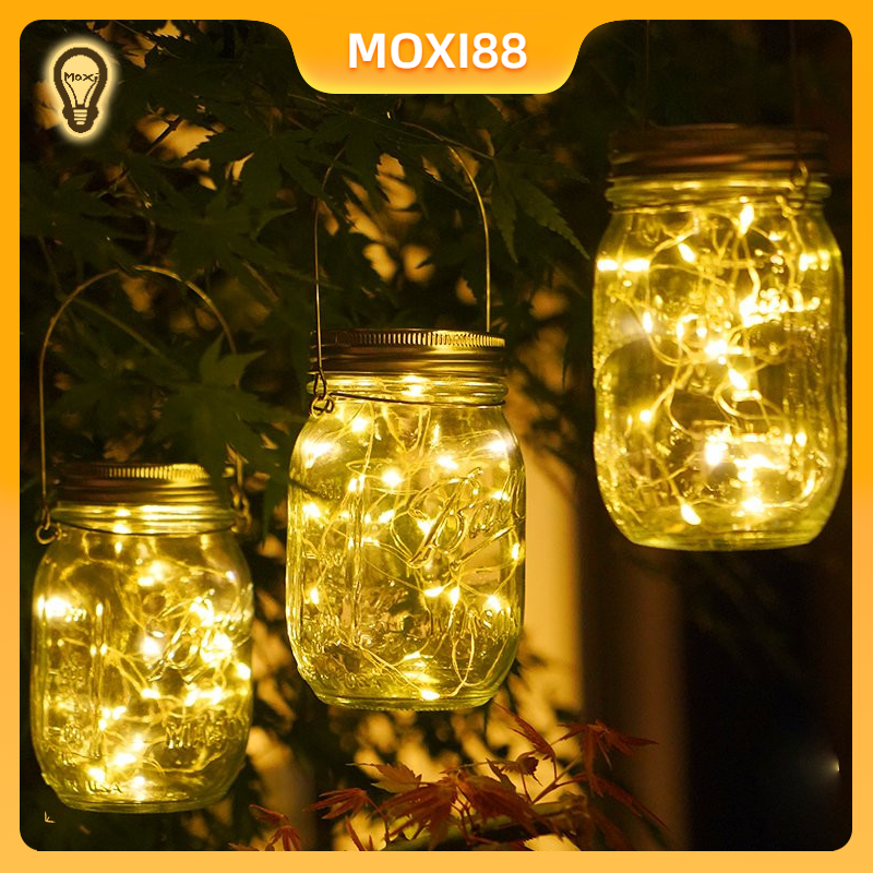 Đèn LED Lọ Thủy Tinh Đèn Trang Trí Thủy Tinh Năng Lượng Mặt Trời Cảm Biến Ánh Sáng Đa Dạng Màu Sắc Quà Tặng Ý Nghĩa Cho Gia Đình Trang Trí Sân Vườn Quán Cafe