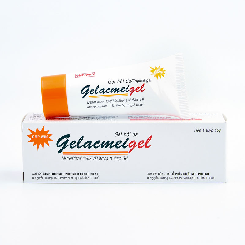 Gel bôi da gelacmeigel - 15g - mụn viêm, mụn mủ, mụn trứng cá