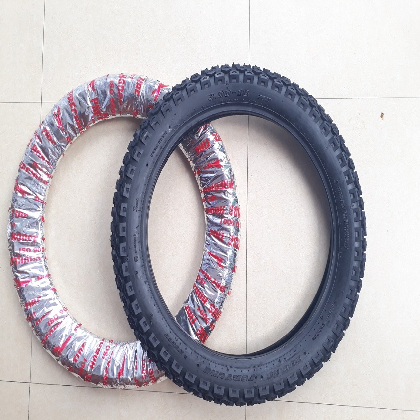 Vỏ lốp xe máy gai chân chó gai địa hình 300-18 lắp cho xe win minks xe địa hình xe độ classic cafe racer tracker các loại