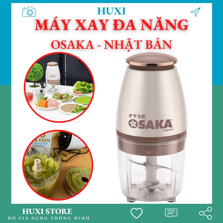 Máy xay sinh tố đa năng osaka nhật bản, xay thịt, xay thực phẩm, xay sinh tố, nhỏ gọn, tiện lợi, dễ dàng sử dụng - huxi gia dụng thông minh