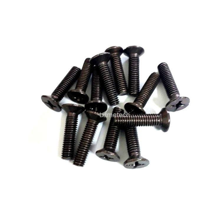 Vít bake đầu bằng thân bulong M6 mạ đen