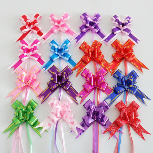 Nơ rút gói quà tết, trang trí lễ sinh nhật, làm hoa 5cm, 3cm, 1.8cm, 1.2cm siêu đẹp giá sỉ HD Gift